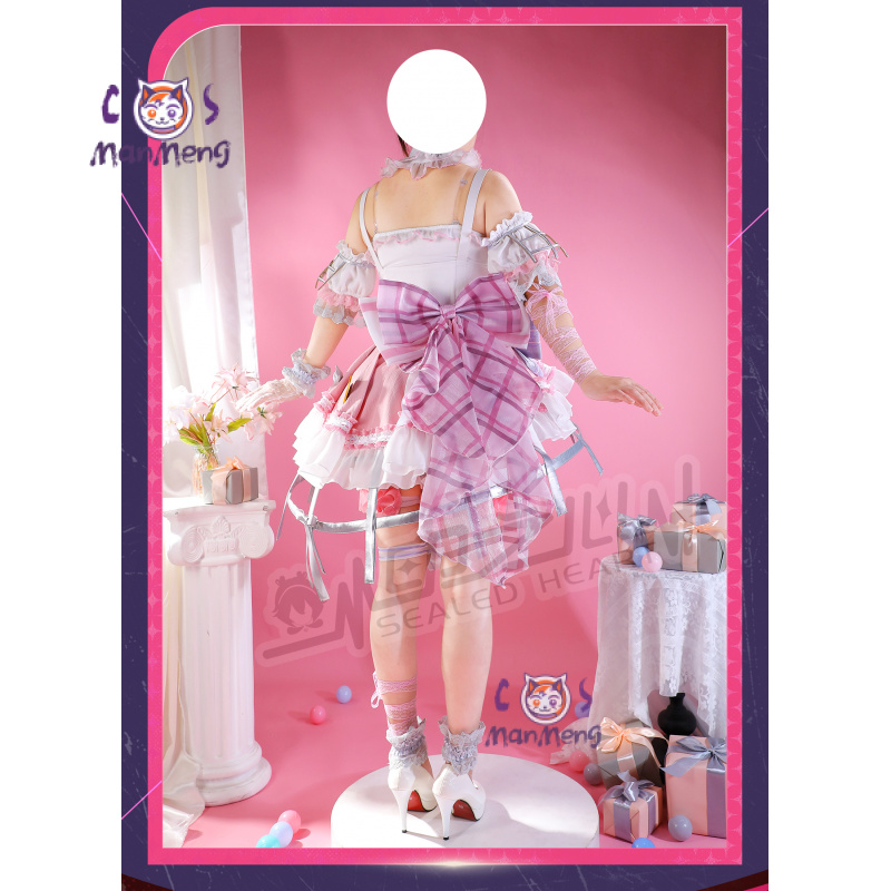 Anime Cosplay Pink - 秋山美月アミア mzk アニメ PJSK コスプレ衣装女の子甘いピンクロリータドレス手袋アクセサリー小道具ハロウィンクリスマスギフト
