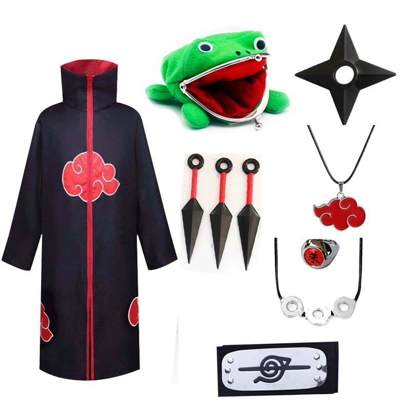 Naruto Headband Metal - アニメパーティーコスプレ衣装暁うちはトビ子供痛みデイダラファンシーハロウィンスーツクールな衣装ジッパーコート