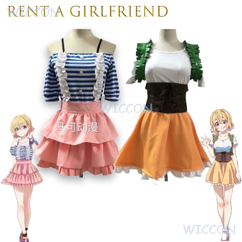 Anime Cosplay Girlfriend - レンタルガールフレンド七海まみコスプレ衣装アニメ制服衣装フルセットかつら品質ドレスコンベンションパーティーハロウィン