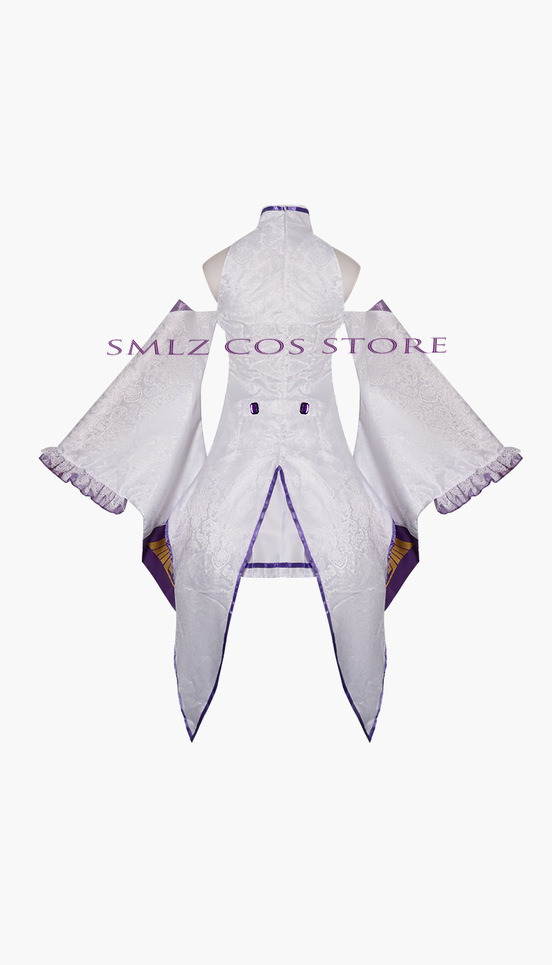 エミリアコスプレアニメ再ゼロカラハジメル異世界生活衣装白制服 - Anime Cosplay Dress のレビューと価格