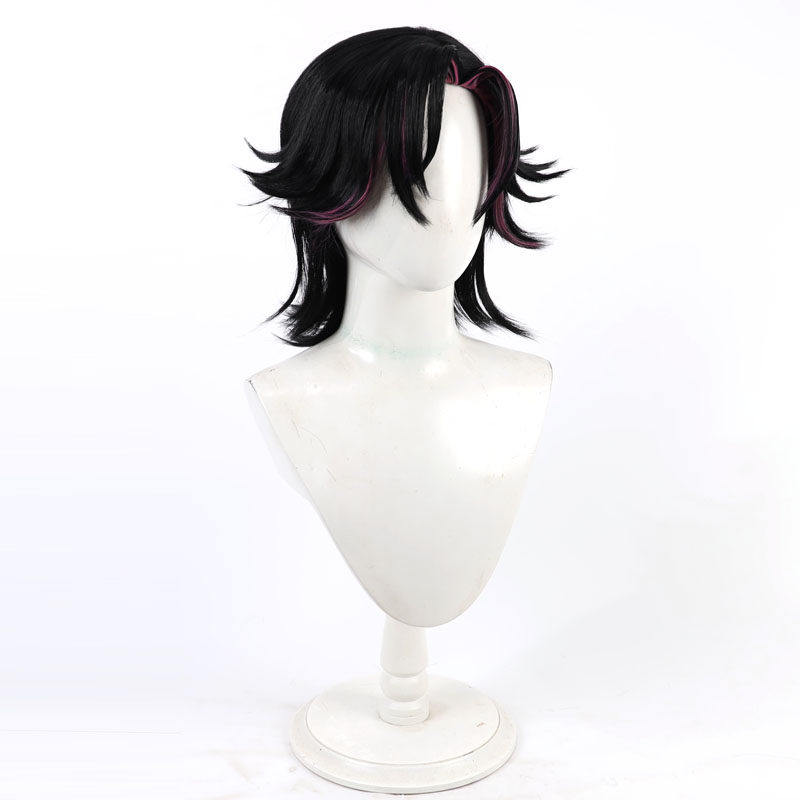ベザリウス包帯コスプレウィッグ vtuber 黒ショートピン - Anime Cosplay Pink のレビューと価格