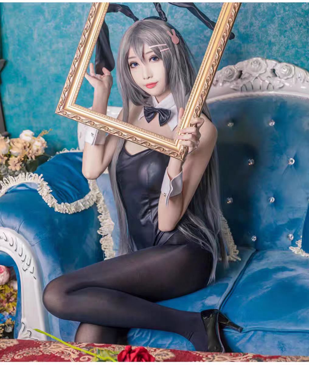 セクシーなバニーガール桜島麻衣コスプレ衣装ジャンプスーツバニ - Anime Cosplay Bodysuit のレビューと価格