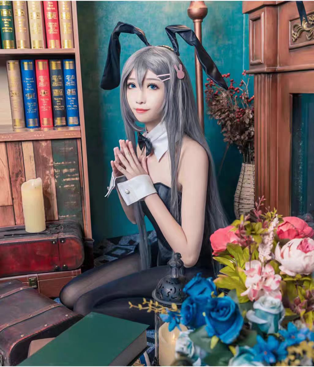 セクシーなバニーガール桜島麻衣コスプレ衣装ジャンプスーツバニ - Anime Cosplay Bodysuit のレビューと価格