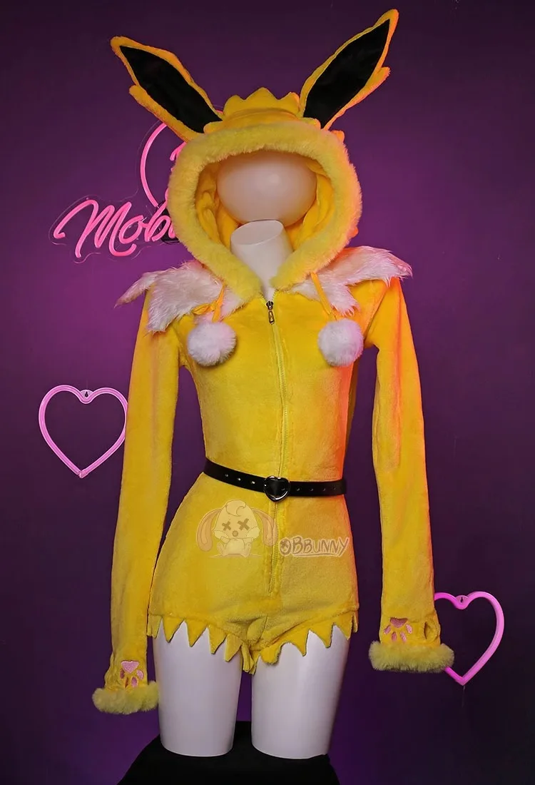セクシーな深いVネックのフード付きボディスーツ、ソックススー - Anime Cosplay Bodysuit のレビューと価格