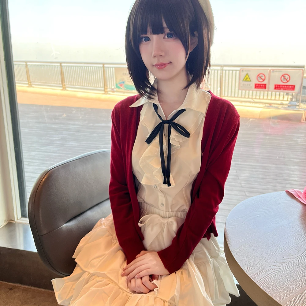 女の子赤いコートシャツスカートセットロリータ制服服アニメ「無 - Anime Cosplay Girlfriend のレビューと価格