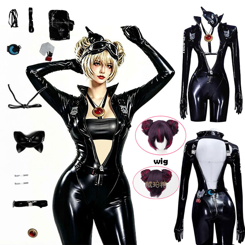 WHH アニメニッケクエンシーコスプレ衣装黒のボディスーツマ - Anime Cosplay Bodysuit のレビューと価格