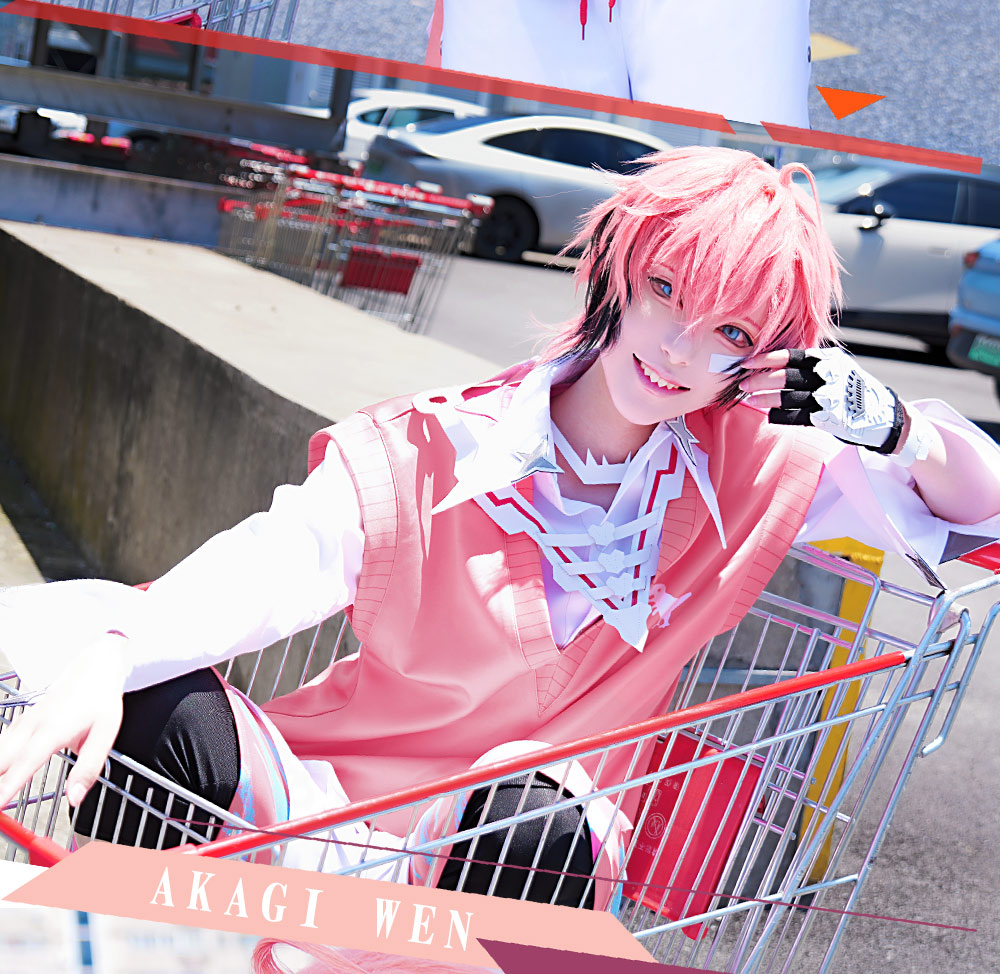 アニメ「Nijisanji」VTuberバーチャルアイドル赤 - Anime Cosplay Pink のレビューと価格