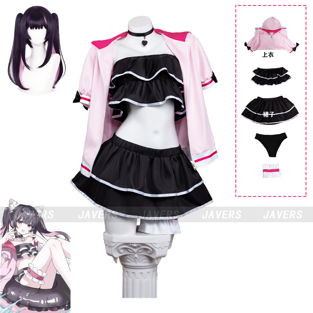 女性のセクシーなビーチビキニスーツアニメカグヤ小松沢ノイコス - Anime Cosplay Pink のレビューと価格